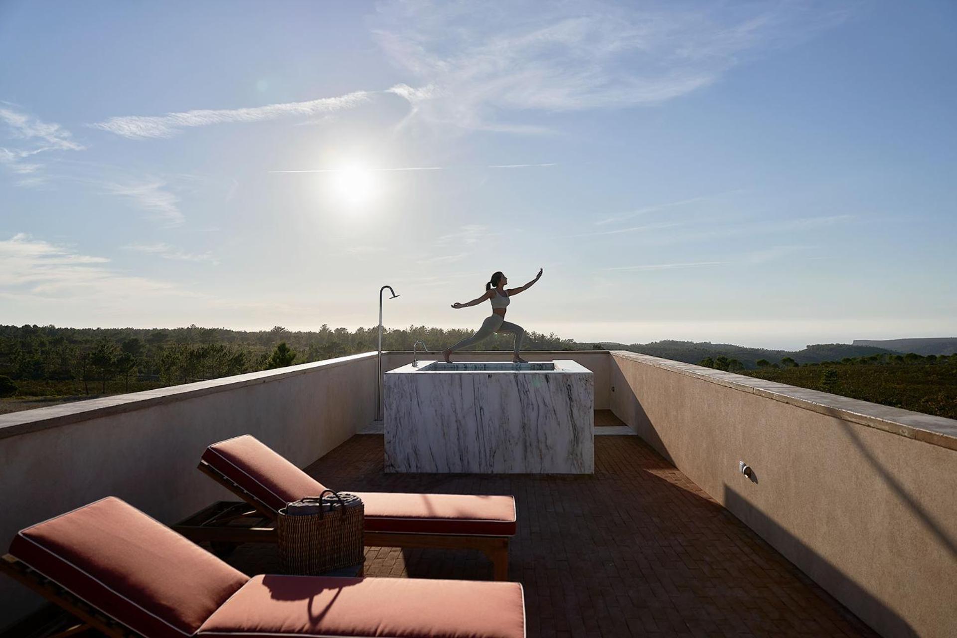 אלג'זור Praia Do Canal Nature Retreat - Small Luxury Hotels Of The World מראה חיצוני תמונה Rooftop at the hotel